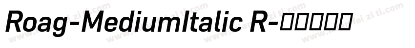 Roag-MediumItalic R字体转换